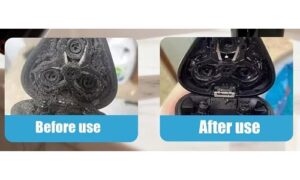 Electric razor cleaning solution bottle design